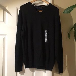 Nautica Black V-Neck Pullover